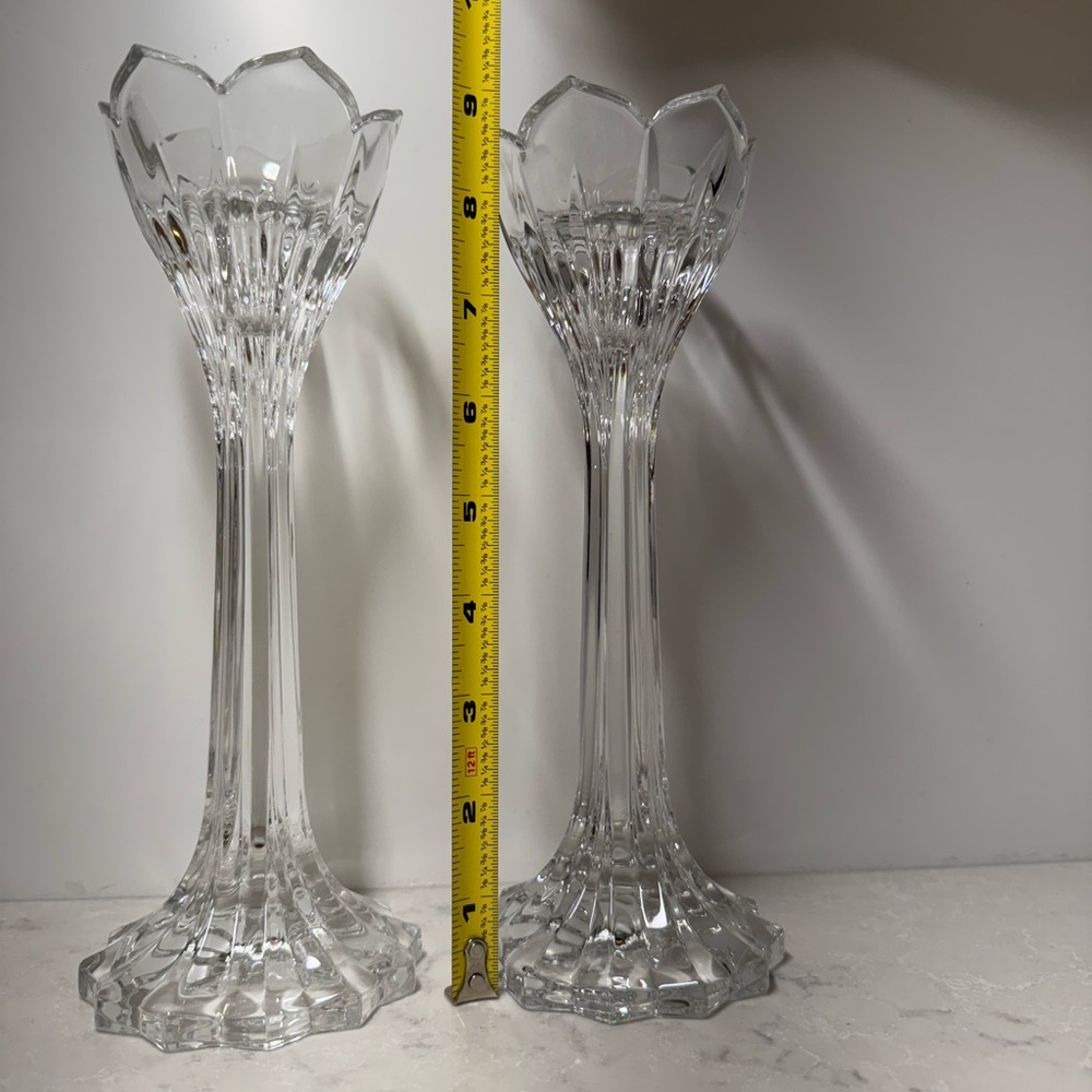 Gorham Clear Crystal Candle Holders
